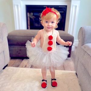 New York Couture Handmade Pennywise IT Halloween Clown Costume Tutu Romper Dress